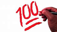 How to Draw the 100 Points Symbol Emoji
