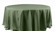 120" Olive Green Seamless Polyester Round Tablecloth
