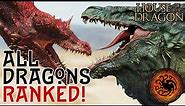 HotD Dragons Ranked 1-16! House of the Dragon - A Song of Ice and Fire
