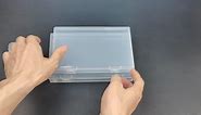 LJY 20 Pieces Mixed Size Rectangular Clear Plastic Boxes Set