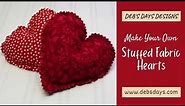 How to Make Stuffed Fabric Hearts : A Quick and Easy Beginner Sewing Valentine's Day Project