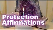 Affirmations for protection. Amethyst Reiki crystal healing meditation for empaths