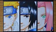 Drawing Naruto, Sasuke and Sakura