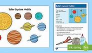Solar System Mobile Craft Activity