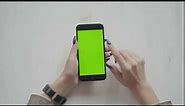 Green Screen Video | Woman Hand Holding Mobile Phone