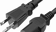Monitor Power Cord Plug for DELL/HP/ION Block Rocker, 3 Prong AC Power Cord Replacement Viewsonic/LG/Samsung/BenQ/Sony/Asus Computer Power Cable, 10a 125V Power Cord 5 FT