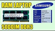 RAM LAPTOP SAMSUNG SODIMM DDR3 10600/1333 MHz