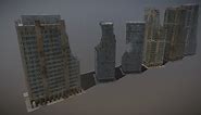 Post-apocalyptic buildings - Download Free 3D model by Helindu