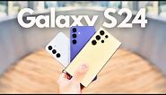 Galaxy S24 Series ALL Colors Compared + GALAXY AI!!! - Violet/Yellow/Black/Gray