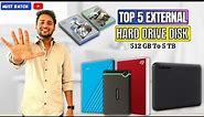 Best External Hard Disk For LAPTOP/PC⚡Best External Hard Drive 2023⚡Top 5 External HDD 2024 India