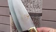 Skinning knife with brass bolster and Micarta handle | Butcher knife
