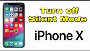 How to turn off silent mode on iPhone Xr, iPhone X