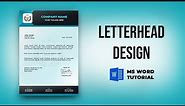 Letterhead Design in Microsoft word | Letterhead format | MS Word