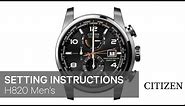 Citizen Watch Setting Instruction — H820 Men's