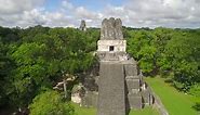Spectacular Aerial Shot Over The Tikal Pyramids In Guatemala 1 Free Stock Video Footage Download Clips Culture