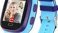 4G Kids Smart Watch for GPS Tracker - Boys Girls Smartwatches with Two Way Calling 7 Puzzle Games SOS Camera Alarm Clock Class Disturb Pedometer for Kids Children Students Ages 3-12 Birthday Gifts