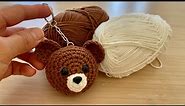 Crochet | Brown Bear Keychain | Bear | DIY | Handmade Gift | Easy
