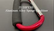 ZUJHPYMI 1Pc Carabiner Hook with Sponge 5.5inch D-Shape Large Aluminum Carabiner Clip Carry Handle for Shopping Bags Handbag Stroller Carrying