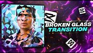 How to make broken glass effect transition | Capcut tutorial | Glass shatter effect |