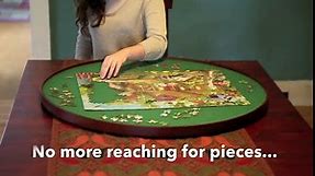 Bits and Pieces - Round Spinning Lazy Susan Puzzle Table - Rotating Jigsaw Puzzle Spinner Table - Puzzle Accessories - Fits 1000 Piece Puzzles - 34""