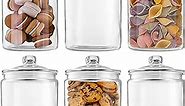 Glass Jars 32oz,Maredash Candy Jar with Lid For Household,Food Grade Clear Jars (6 Pack)