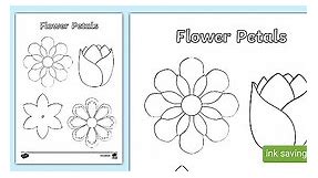 Flower Petal Template Craft Activity
