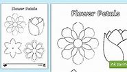 Flower Petal Template Craft Activity