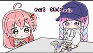 Aqua gives a lot of snacks to Miko who was sad and alone【Animated Hololive/Eng sub】【Minato Aqua】