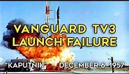 Vanguard TV3 Launch Failure Views - 1957, NASA, Vanguard Rocket and Satellite, AI upscale