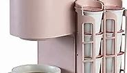 STORAGENIE Coffee Pod Holder for Keurig K-cup, Side Mount K Cup Storage, Perfect for Small Counters (2 Rows/For 10 K Cups, PINK)