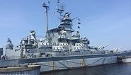 USS Massachusetts, BB-59, at Fall River, Massachusetts