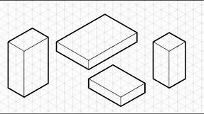 How to draw an isometric crate using grid paper. by Fallibroome.