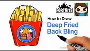 How to Draw Deep Fried Back Bling Easy | Fortnite Durr Burger
