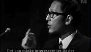 Tom Lehrer - The Elements - LIVE FILM From Copenhagen in 1967