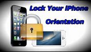 How To Lock iPhone Screen Orientation - Portrait Lock