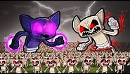 Cartoon War 5 - GALAXY CAT vs ALBINO CAT! (Minecraft)
