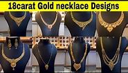 18 carat gold necklace design with weight and price 2023