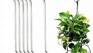 6 Pack Extra Large S Hooks for Hanging Plants, 16 Inch / 12 Inch Long Metal Heavy Duty S Hooks Silvery, Rust Resistant Extra Large Tree Branch Hook for Hanging Bird Feeders,