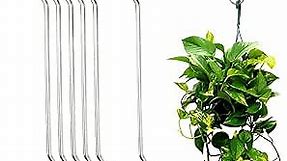 6 Pack Extra Large S Hooks for Hanging Plants, 16 Inch / 12 Inch Long Metal Heavy Duty S Hooks Silvery, Rust Resistant Extra Large Tree Branch Hook for Hanging Bird Feeders,