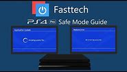 PS4 Pro Safe Mode Guide (Fix Restore Error, Update Error, Factory Settings, Initialize PS4)