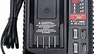 Qbmel 20V Battery Charger Replacement for Craftsman V20 Lithium Ion 20Volts Battery CMCB104 CMCB202 CMCB201 CMCB209 CMCB205 CMCB100 CMCB102 CMCB101 with USB Port(Only for 20V,not for 19.2V)