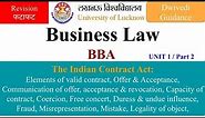 Business Law, Essentials of a Valid Contract, Capacity of Contract, business law bba, law revision