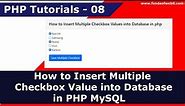 How to Insert Multiple Checkbox Value into Database in PHP MySQL | PHP Tutorials - 8