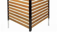 Enclo Privacy Screens Charleston No Dig Wood Slat 2 Panels 38.75-in W x 42.125-in H Cedar Outdoor Privacy Screen Lowes.com