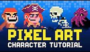 Pixel Art Character Design Tutorial - Step By Step!