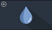 Flat Design Water Drop | Illustrator Tutorial