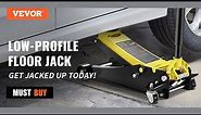 VEVOR Floor Jack, 4 Ton Low Profile, Heavy-duty Steel Racing Floor Jack