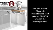 Rev-A-Shelf Kitchen Cabinet Spring Loaded Mixer and Appliance Lift Assist Mechanism for Small Kitchen Appliances, Zinc, RAS-ML-HDCR