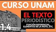 ✅ Literatura UNAM: El texto PERIODÍSTICO: Propósito | Elementos de la nota informativa | Función