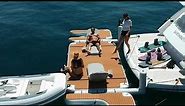 Inflatable floating dock